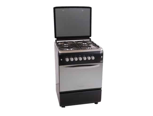 Cuisinière à Gaz FERRE 4 Feux 60x60 avec Four et Tournebroche – F6N40G2-AF Gris Foncé