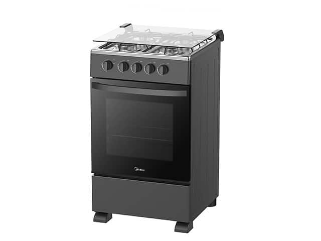 Cuisinière à Gaz MIDEA 4 Feux 50x50 avec Four – SP5055T082-BG Noire