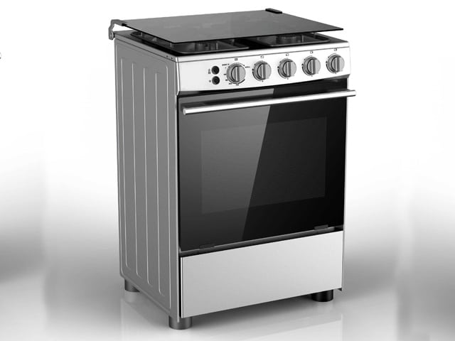 Cuisinière à Gaz MIDEA 4 Feux 60x60 Inox avec Four, Gril et Rôtisserie – 4G059