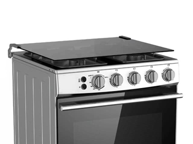 Cuisinière à Gaz MIDEA 4 Feux 60x60 Inox avec Four, Gril et Rôtisserie – 4G059