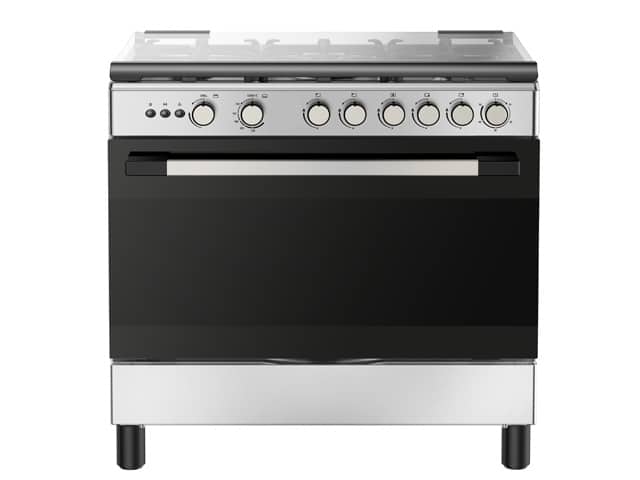Cuisinière à Gaz MIDEA 5 Feux 90x60 Inox avec Four, Gril et Rôtisserie – 5G030