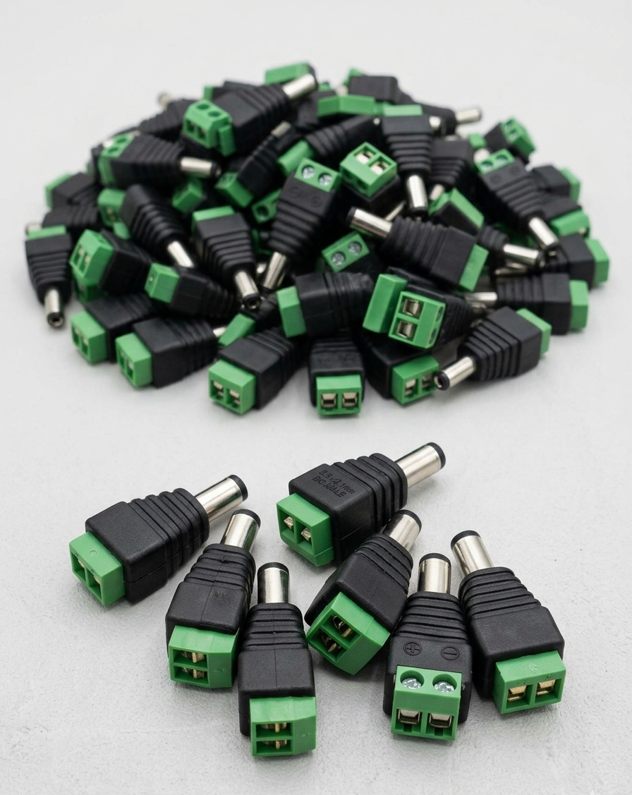 Connecteurs DC Jack Mâle/Femelle CCTV 5.5x2.1mm