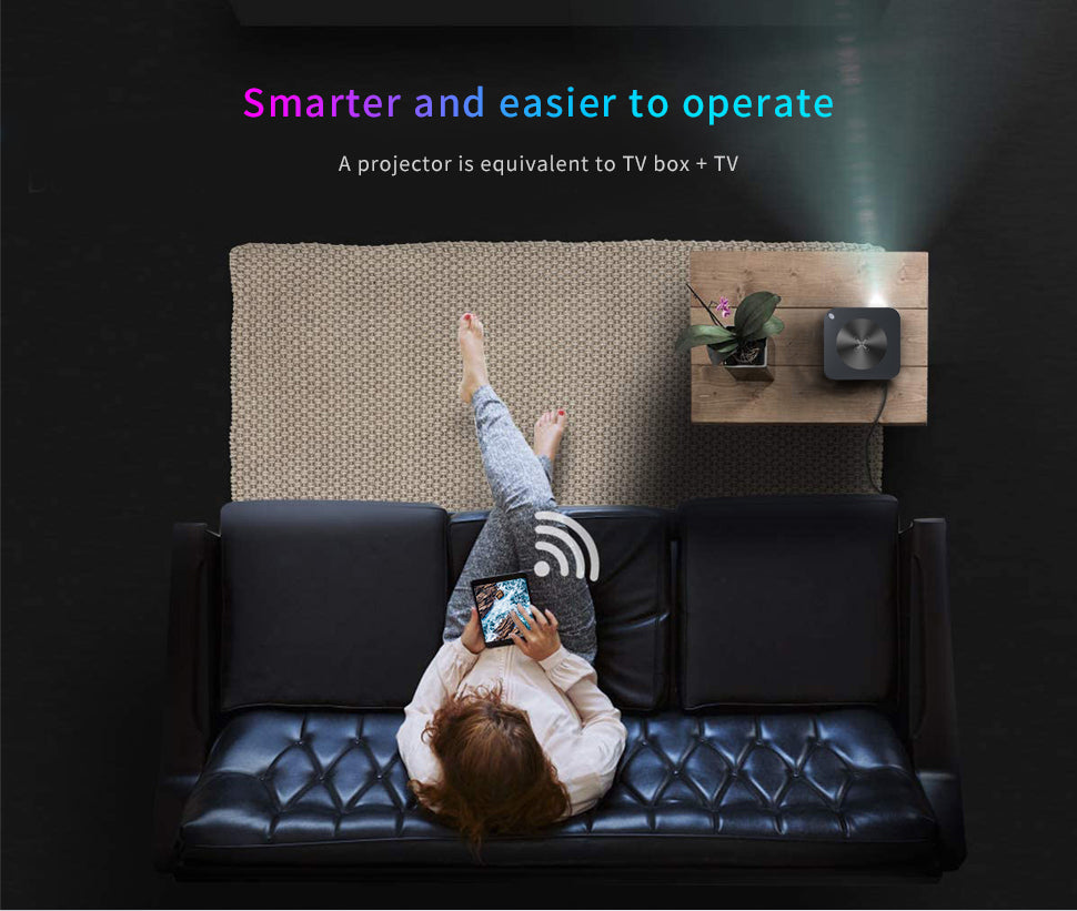 Mini Vidéoprojecteur Android Full HD 1080P WiFi Smart Projector