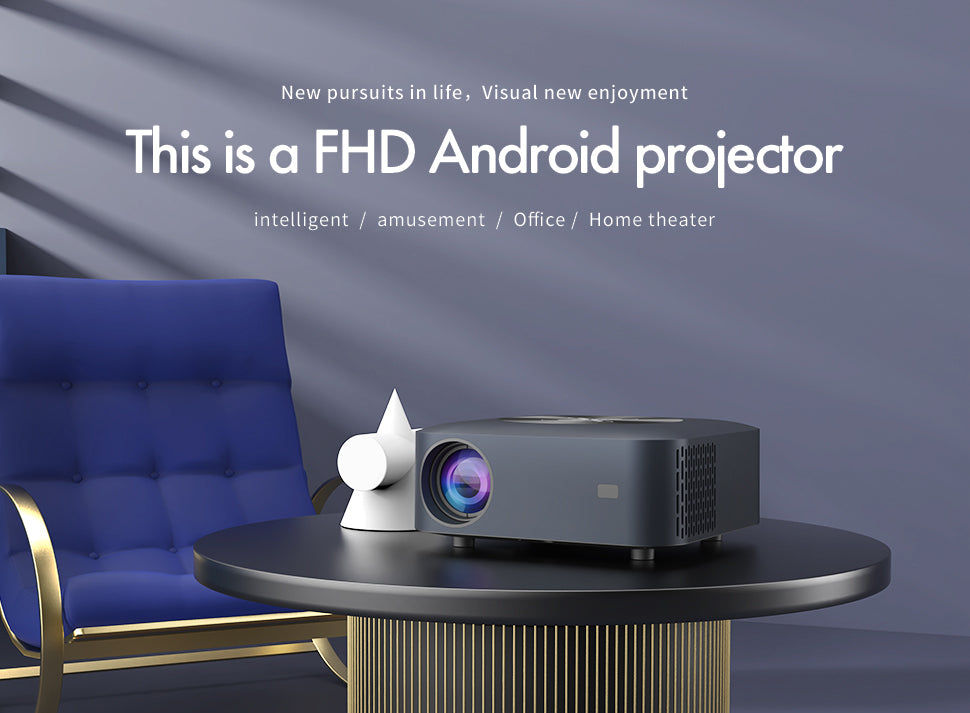 Mini Vidéoprojecteur Android Full HD 1080P WiFi Smart Projector