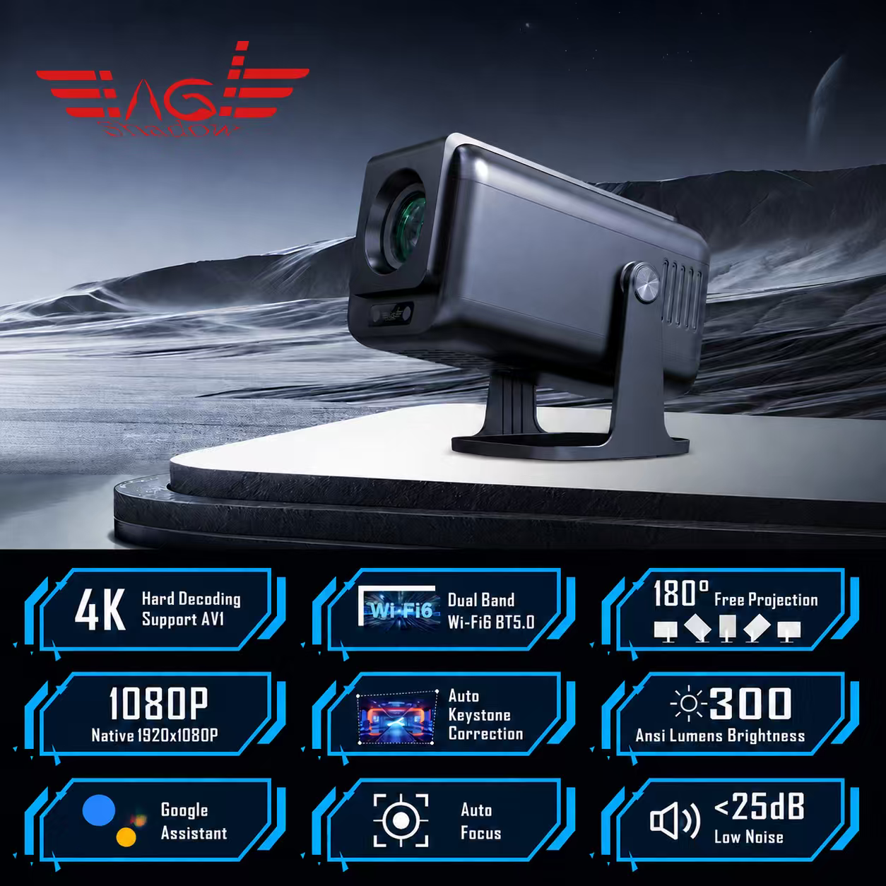 Vidéo Projecteur Smart AG Shadow 1080P Full HD