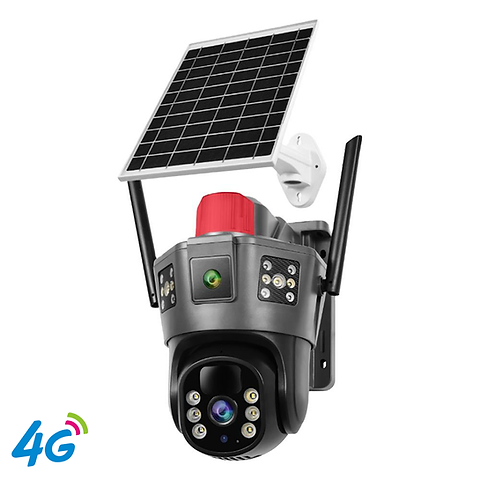 Caméra de Surveillance Solaire 4G PTZ 6MP – Modèle AM-TD35-G