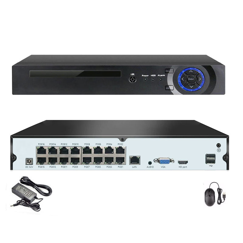 NVR XM 4K 36CH NVR-XM3602-4K - étiquette technique avec modèle et spécifications