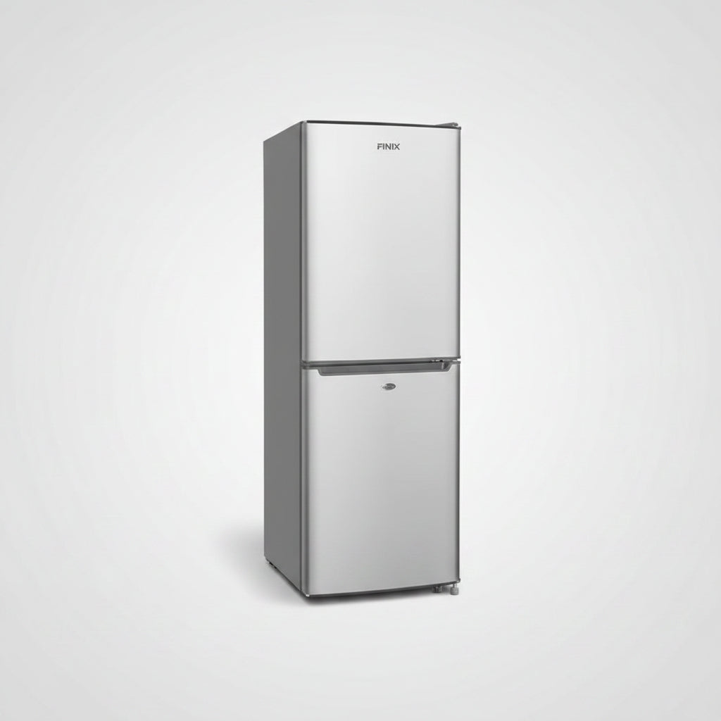 Réfrigérateur Combiné F190 Litres FIN-190 3T Defrost Gris – Double Porte avec 3 Tiroirs Congélateur