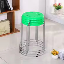 Tabouret Empilable Moderne avec Structure Métallique