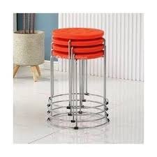 Tabouret Empilable Moderne avec Structure Métallique