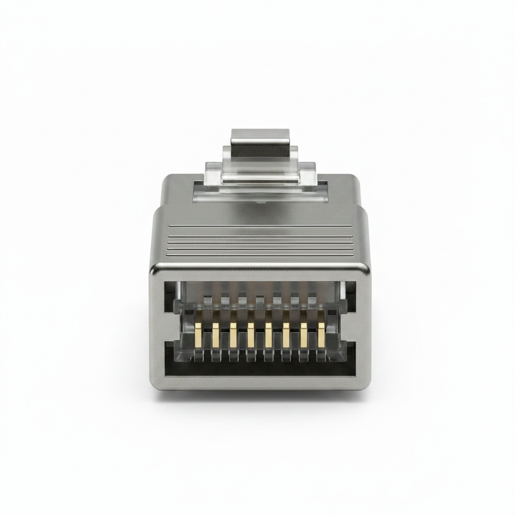 Connecteur RJ45 blindé métal gris - autre côté