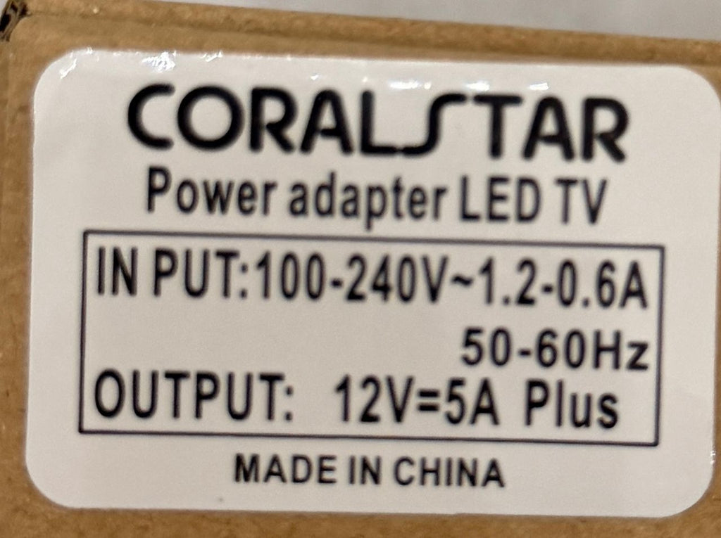 Adaptateur Secteur CORALSTAR 12V 5A – Alimentation TV LED