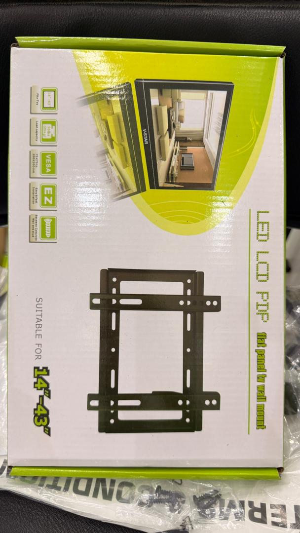 Support Mural TV LED LCD PDP – Fixe Plat 14"-43" Compatible VESA
